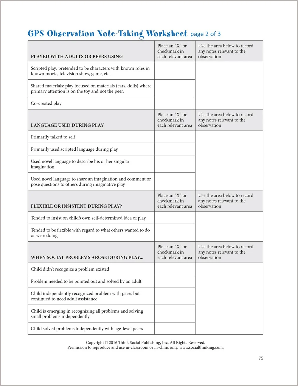 Group Collaboration Play (GPS) & Problem Solving Scale for Assessment – view image 7